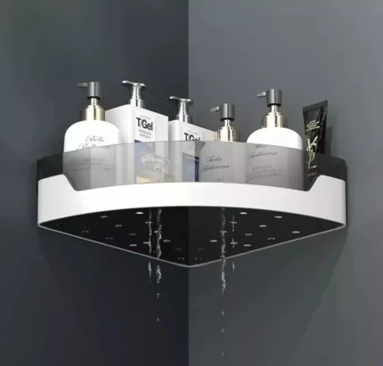 Organizador Esquinero Adhesivo Estante Baño Blanco