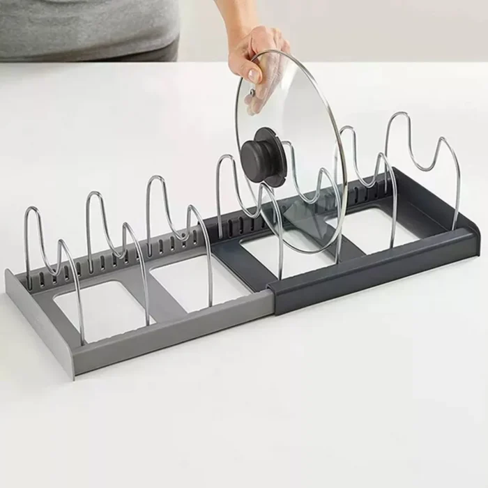 Organizador Alacena Cocina Sartén Ollas Mesada Tablas Metal Negro - Imagen 2