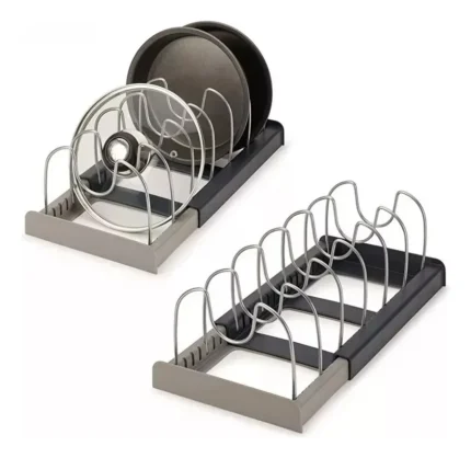 Organizador Alacena Cocina Sartén Ollas Mesada Tablas Metal Negro