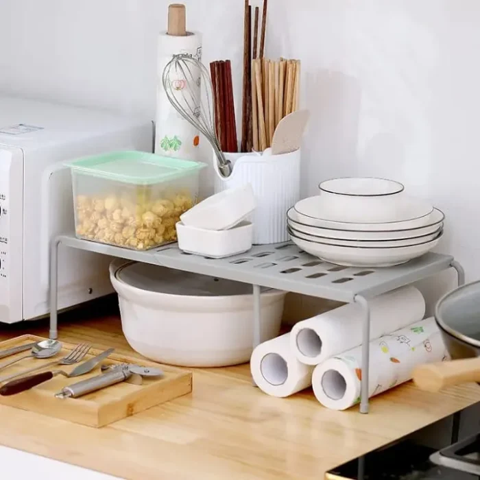 Organizador Estante De Cocina Gabinete Encimera Regulable Blanco - Imagen 2