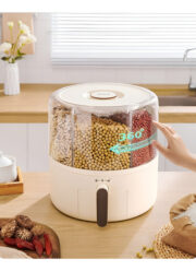 Dispensador Cereales Legumbres Alimentos Giratorio 6 En 1 - Imagen 3