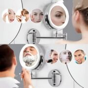 Espejo De Pared Luz Led Aumento X3 Brazo Extensible Make Up - Imagen 2