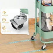 Carrito Organizador Metalico Multiuso Cocina Estante Ruedas